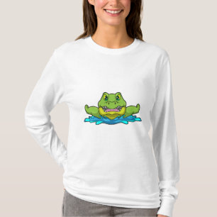 Camiseta Cocodrilo en el baño