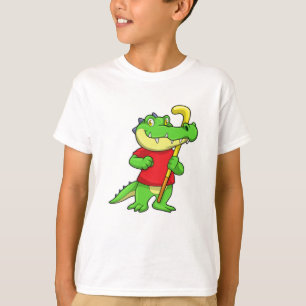 Camiseta Cocodrilo en hockey sobre hierba con bastón de hoc