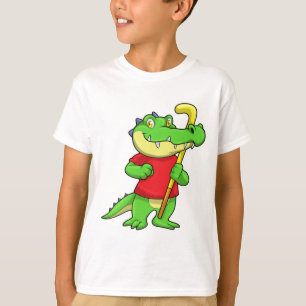 Camiseta Cocodrilo en hockey sobre hierba con palo