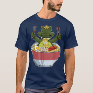 Camiseta Cocodrilo Kawaii Japón Ramen fideos I Otaku Anime