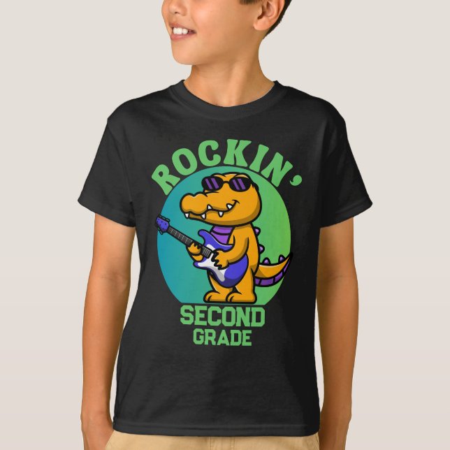 Camiseta Cocodrilo musical de vuelta a la escuela de grado  (Anverso)