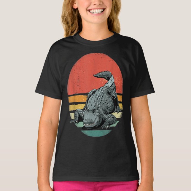 Camiseta Cocodrilo retro lagarto | Regalo de los años 90 de (Anverso)