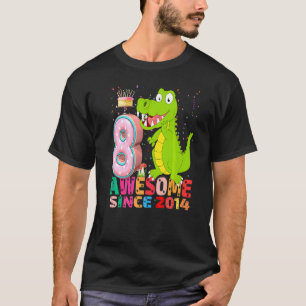 Camiseta Cocodrilo Tengo 8 años Chicas Cocodrilo de cumplea