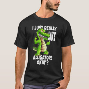 Camiseta Cocodrilos Aligadores Me Gustan Realmente Los Alig