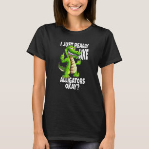 Camiseta Cocodrilos Aligadores Me Gustan Realmente Los Alig