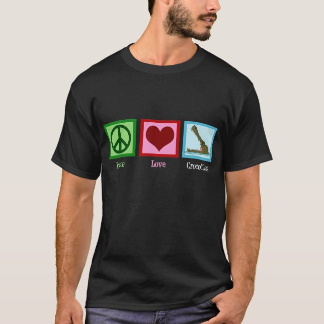 Camiseta Cocodrilos de amor por la paz (Anverso)