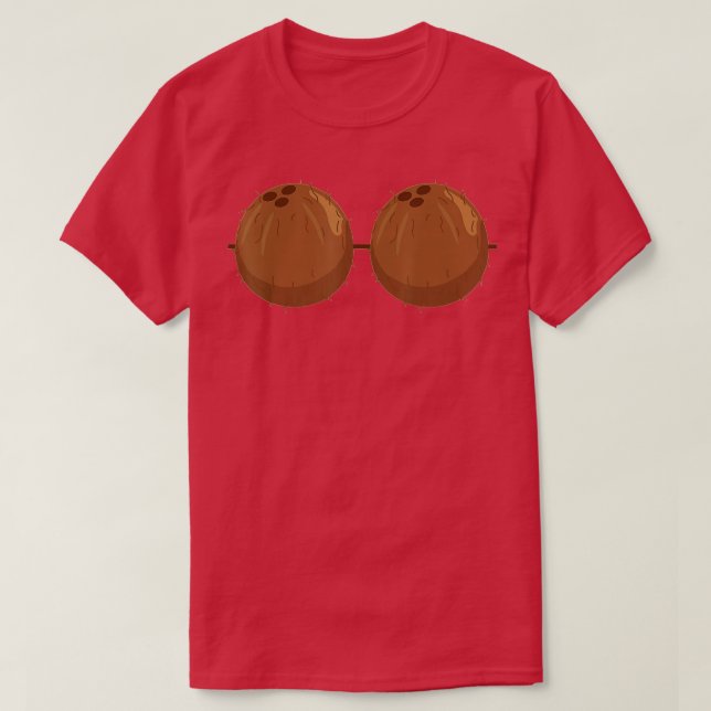Camiseta Coconut Bra Funny Bra Tropical Bra Coconut Biki (Diseño del anverso)