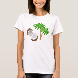 Camiseta Coconut Palm Tree Ringer Tee