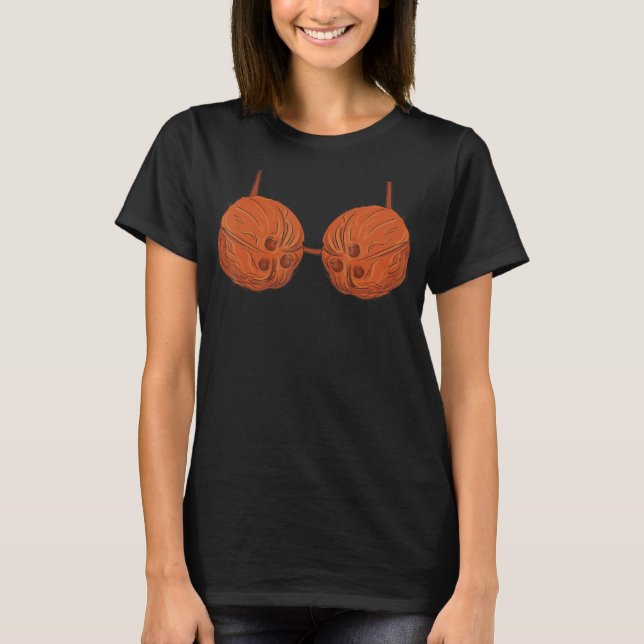 Camiseta Cocos de verano de coco Trato de Bra Halloween (Anverso)