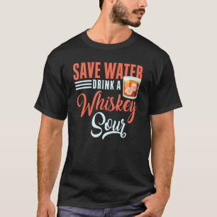 Camiseta Cóctel Ahorre Agua Bebida Una Bartiga De Whiskey S
