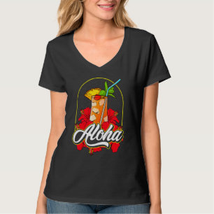 Camiseta Cóctel Aloha Mai Tai De Hawaii Con Hib De Bonito