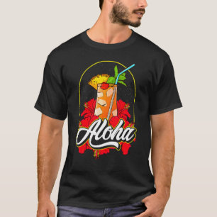 Camiseta Cóctel Aloha Mai Tai De Hawaii Con Hib De Bonito