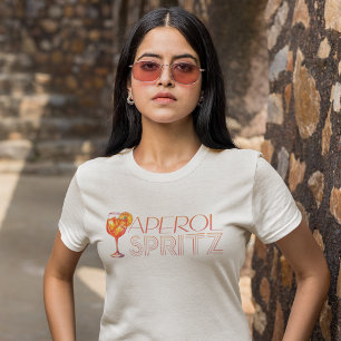 Camiseta Cóctel de acuarela Aperol Spritz 
