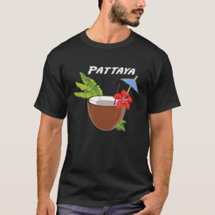 Camiseta Cóctel de coco Pattaya en vacaciones en la playa e