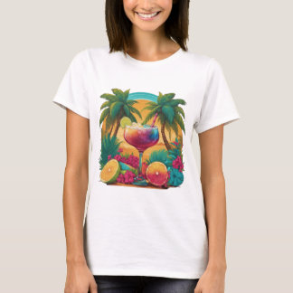 Camiseta Cóctel de paraíso tropical
