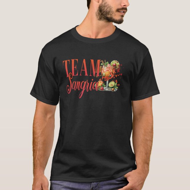 Camiseta Cóctel de Sangría para Bartender de Despedida de S (Anverso)