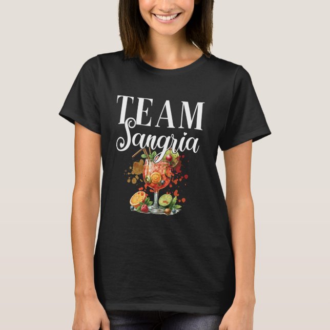 Camiseta Cóctel de Sangría para Bartender del Equipo de Des (Anverso)