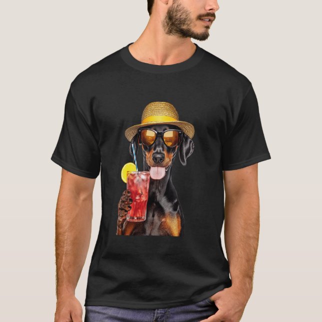 Camiseta Cóctel Doberman Pinscher (Anverso)