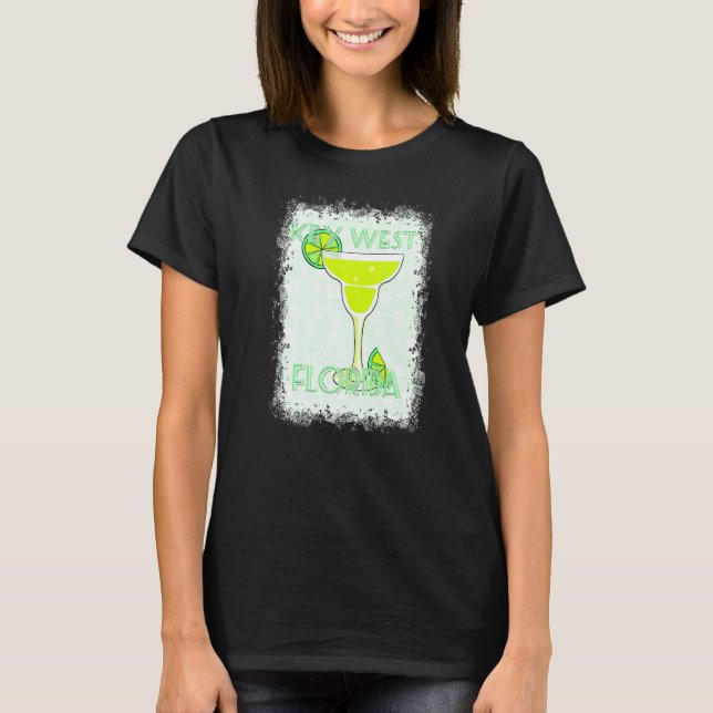 Camiseta Cóctel Margarita Key West Florida Con Cima (Anverso)