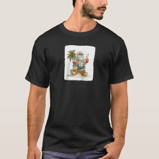 Camiseta Cóctel Santa Claus para vacaciones y mares festivo