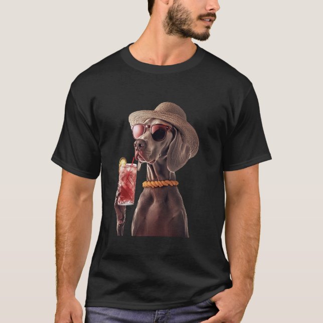 Camiseta Cóctel Weimaraner (Anverso)