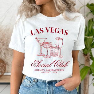 Camiseta Cócteles de Club Social de Despedida de Soltera Bo