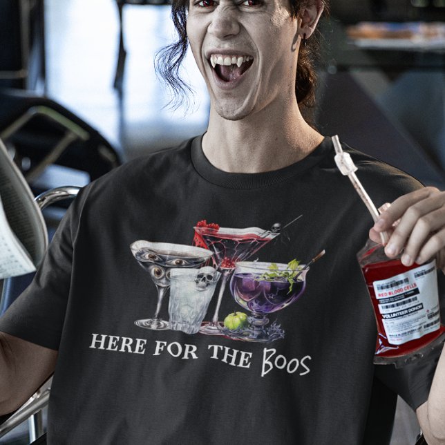 Camiseta Cócteles de Halloween Aquí para los Espíritus (Subido por el creador)