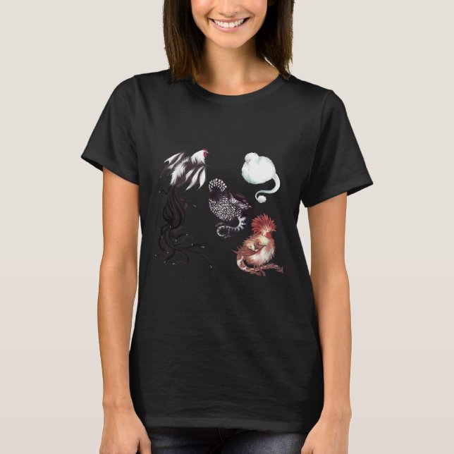 Camiseta cócteles de pollo de lujo (Anverso)