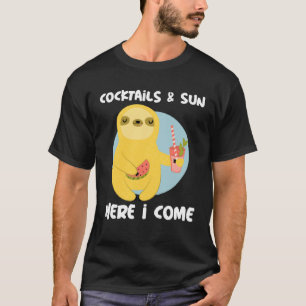Camiseta Cócteles y Sol Acá Vengo Vacaciones De Verano En E