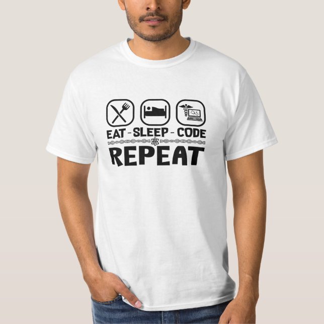 Camiseta Cód. de sueño de consumo Regalo de codificación de (Anverso)
