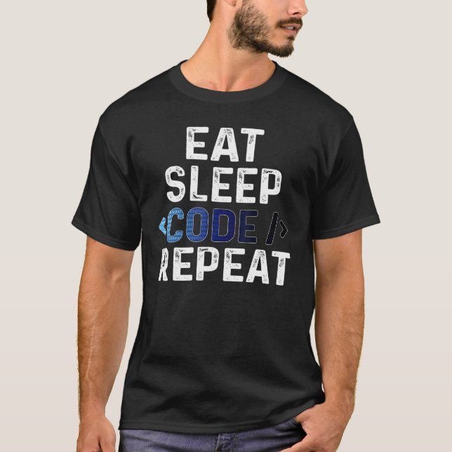 Camiseta Cód. de sueño de consumo repetición Software de pr (Anverso)