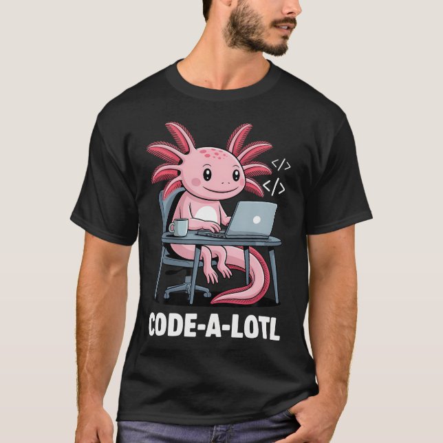 Camiseta Code-Alotl divertido ajolote para (Anverso)