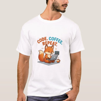 Camiseta Code Coffee Repeat | Zorro Lindo Program