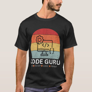 Camiseta Code Guru - Come, Duerme, Codifica, Repite