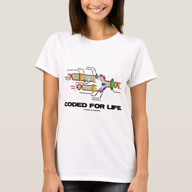 Camiseta Coded For Life (replicación del ADN) (Anverso)