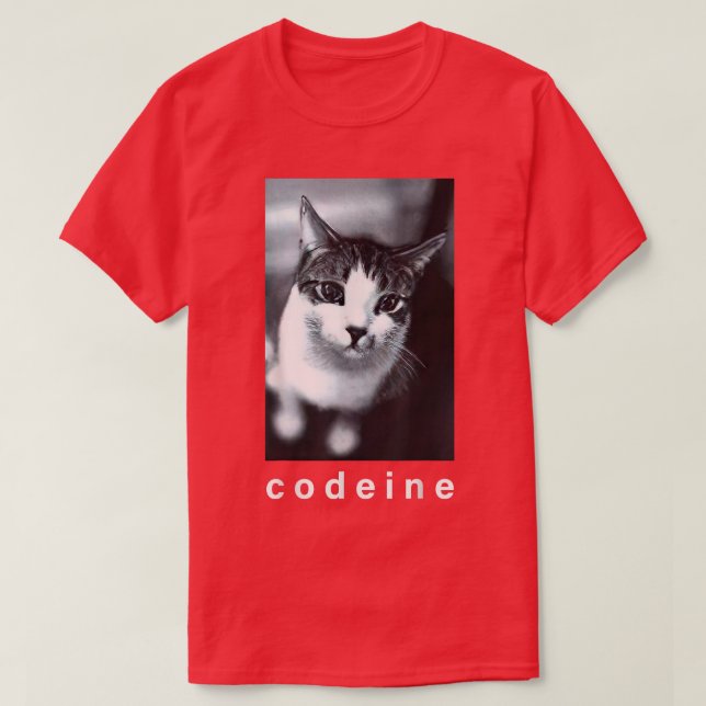 Camiseta Codeine Cat Funny  (Diseño del anverso)