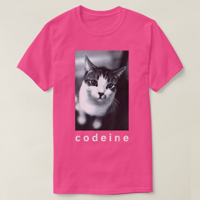 Camiseta Codeine Cat Funny  (Diseño del anverso)