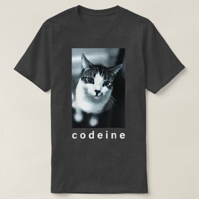 Camiseta Codeine Cat Funny  (Diseño del anverso)