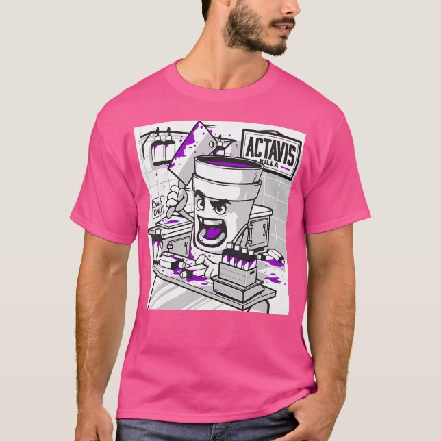 Camiseta Codeine Double Cup Leple Purple Drank Sizzurp Rap  (Anverso)