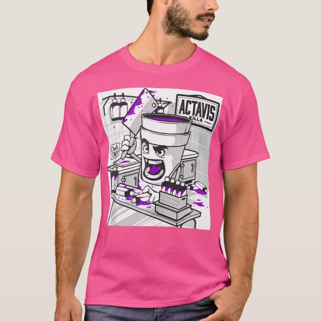 Camiseta Codeine Double Cup Leple Purple Drank Sizzurp Rap  (Anverso)