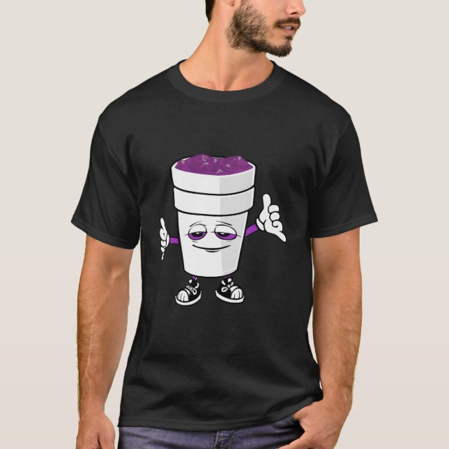 Camiseta Codeine Purple Brank Sizzurp Doble Copa de León (Anverso)