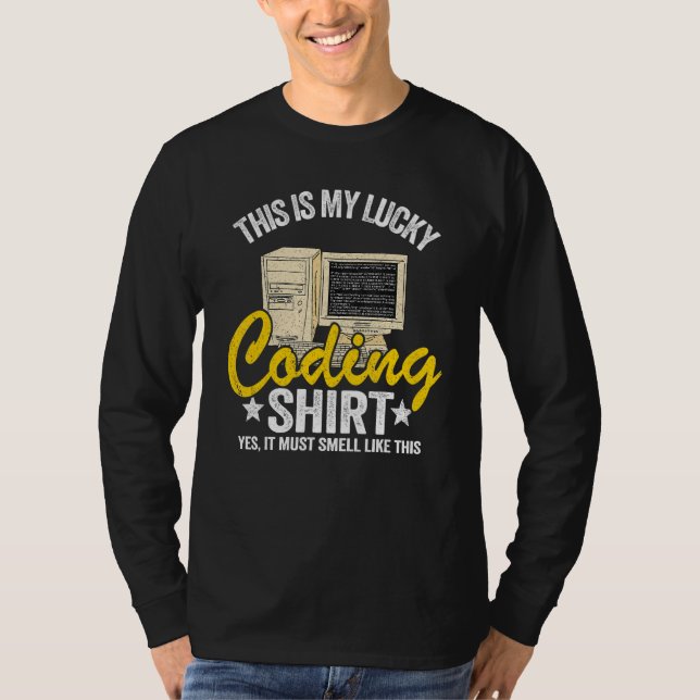 Camiseta Coder Chistes Geek Computer Programmer Esto Es Mi  (Anverso)