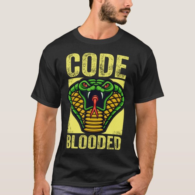 Camiseta Coder coding coder computer snake developer (Anverso)