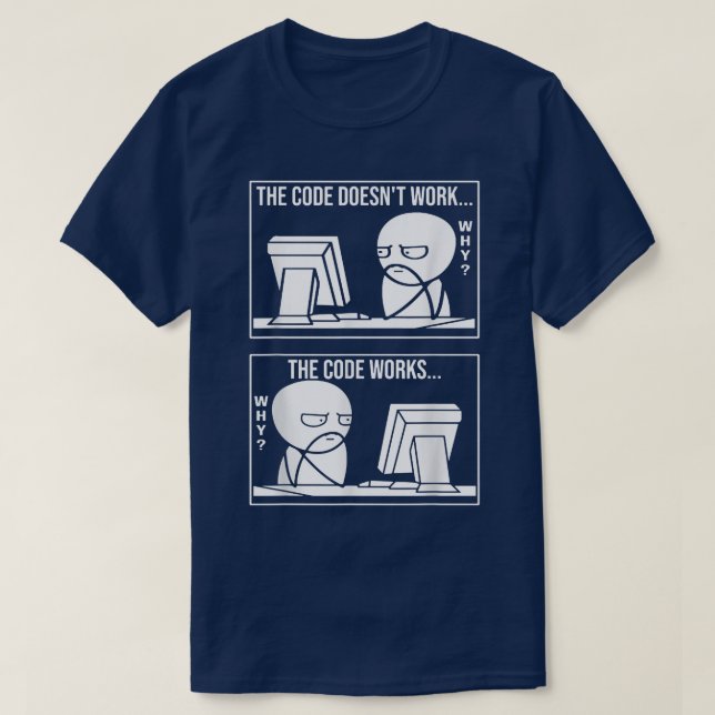 Camiseta Coder Meme Science Computer Programation Humor (Diseño del anverso)
