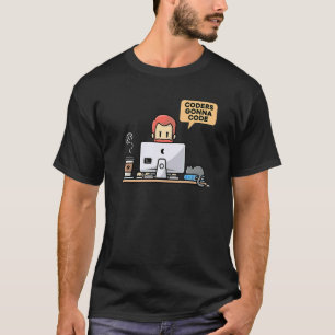 Camiseta Coders Gonna Code Programmer Computadora Geek Nerd