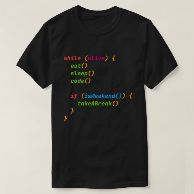 Camiseta Coder's Life Cycle T-shirt (Diseño del anverso)