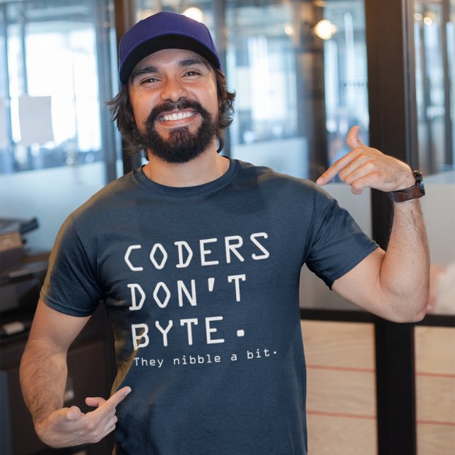 Camiseta Coders No Byte (coders don't byte they nibble a bit)