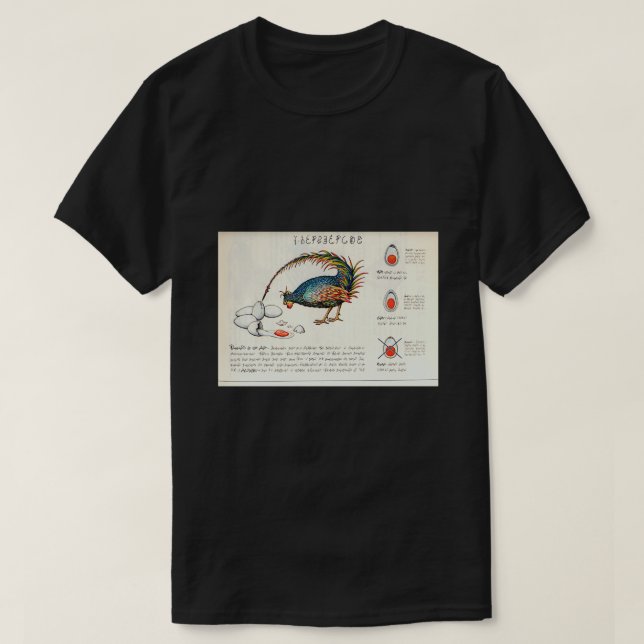 Camiseta Codex seraphinianus (Diseño del anverso)