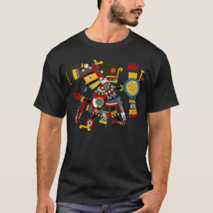 Camiseta Códice del imperio azteca borgia tezcatlipoca mito
