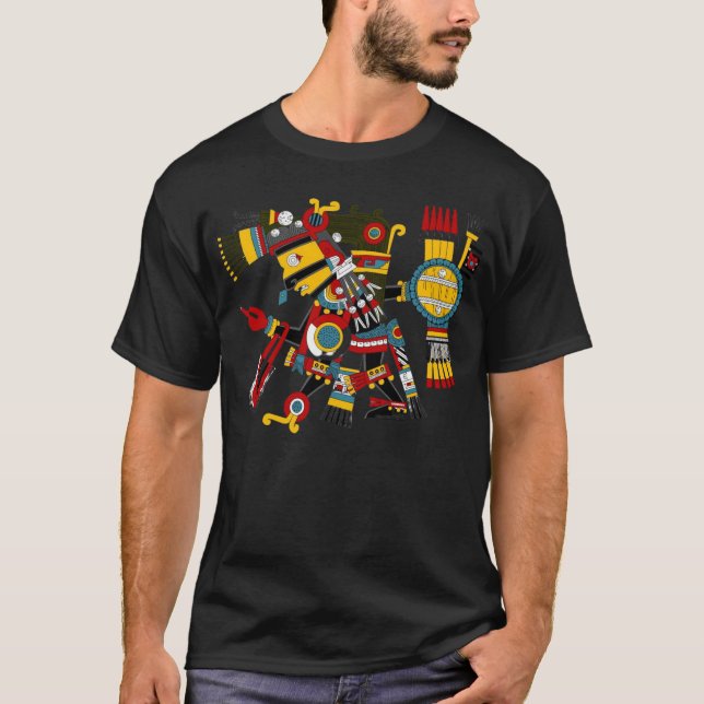 Camiseta Códice del imperio azteca borgia tezcatlipoca mito (Anverso)